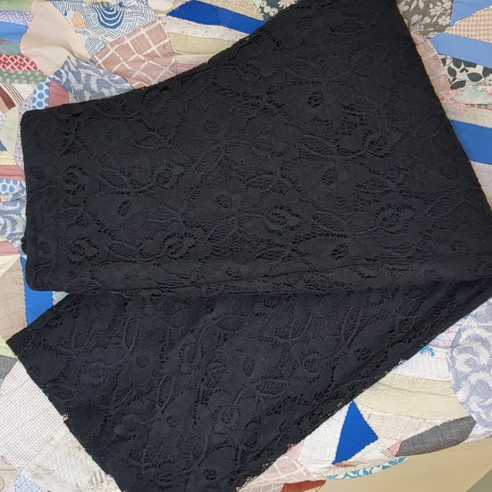 Zara NWT Girl’s Black Lace Palazzo Pull-on Pants Size 11-12 - Picture 7 of 7